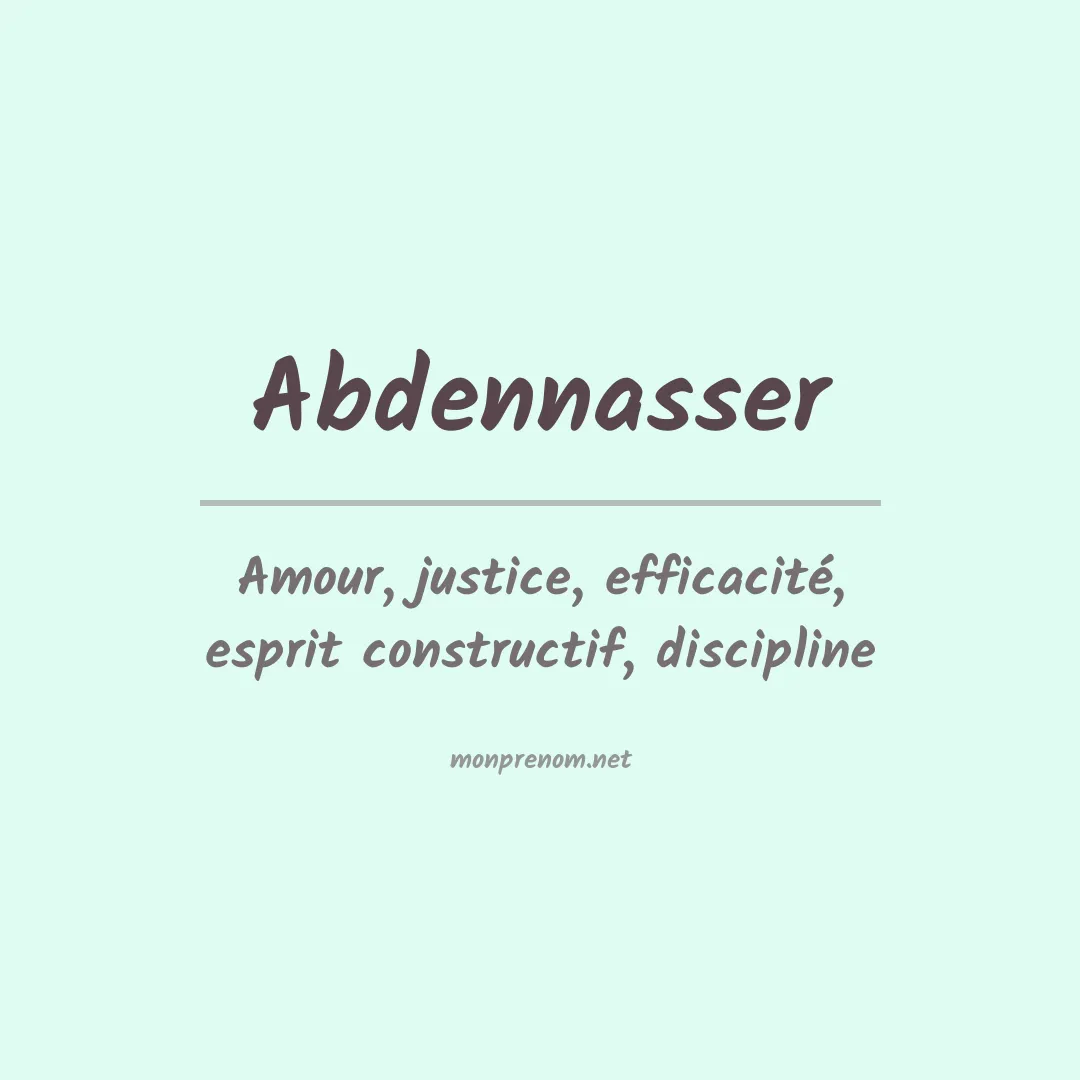 Prénom Abdennasser