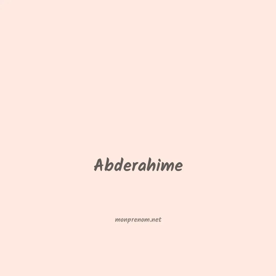 Abderahime en chinois