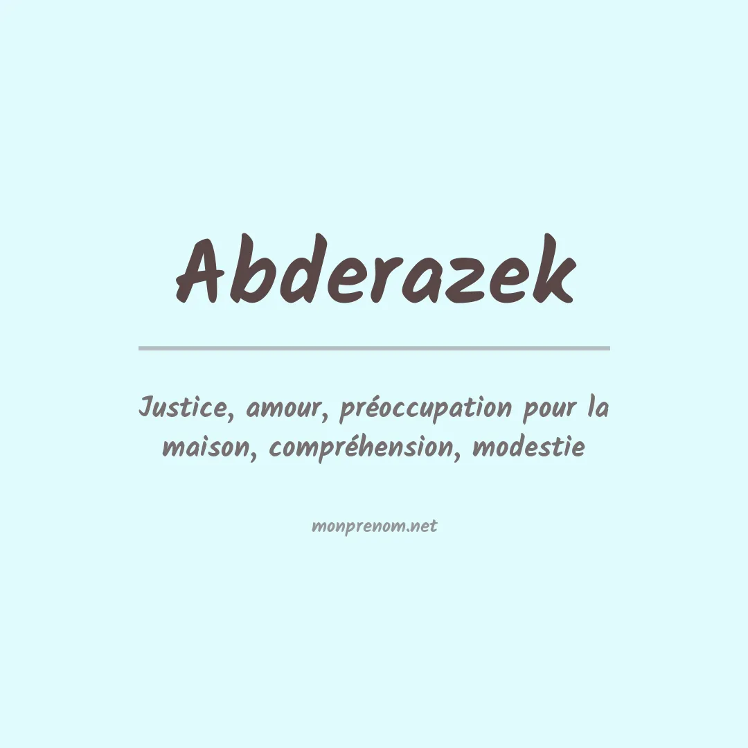 Signification du prénom Abderazek
