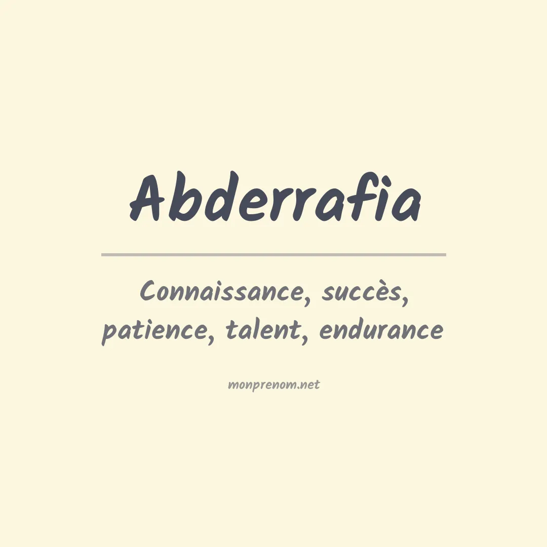 Prénom Abderrafia