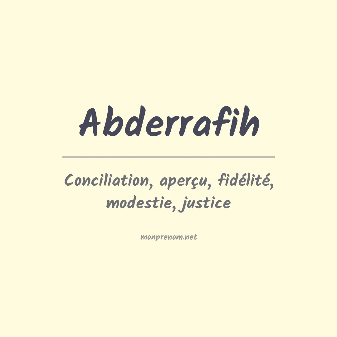 Prénom Abderrafih