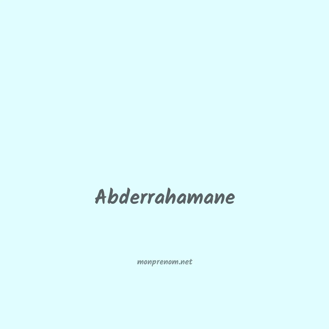 Abderrahamane en chinois