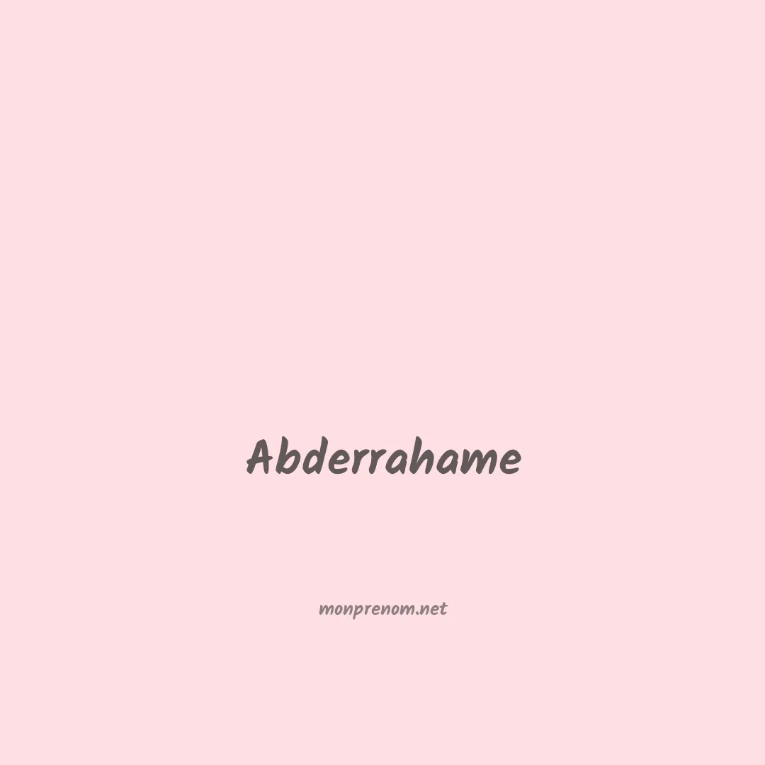 Abderrahame en chinois