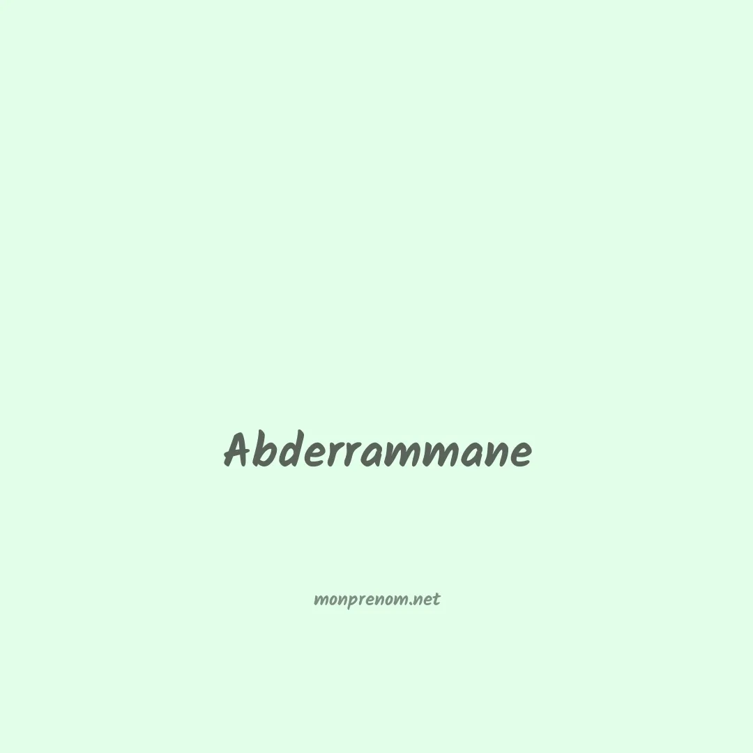 Abderrammane en chinois