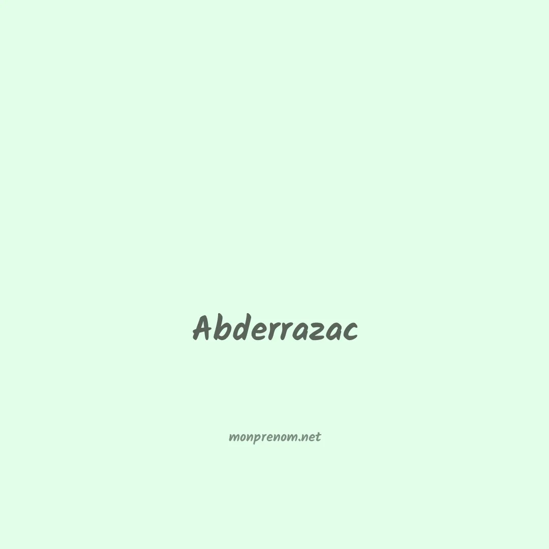 Abderrazac en chinois