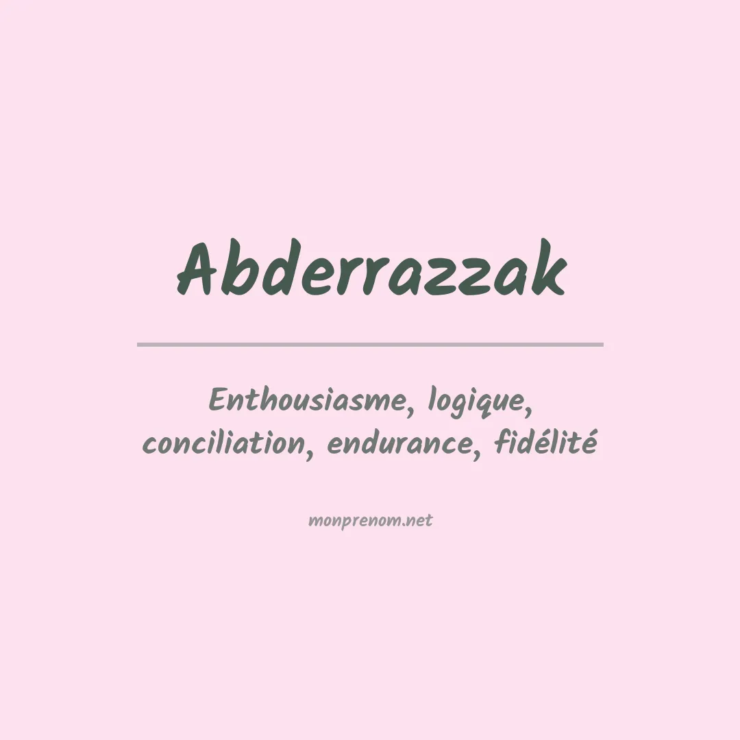 Prénom Abderrazzak