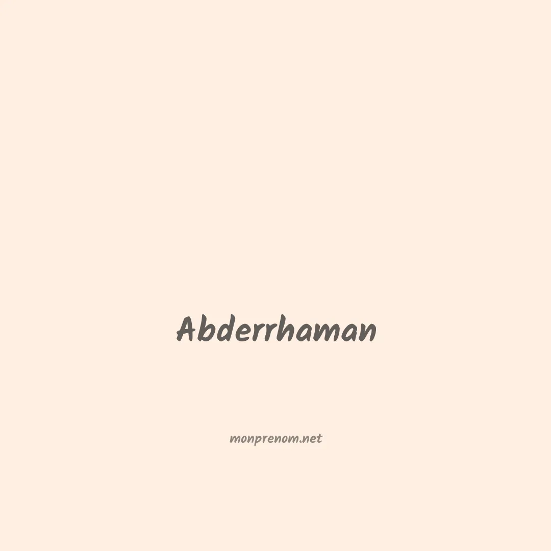 Abderrhaman en chinois
