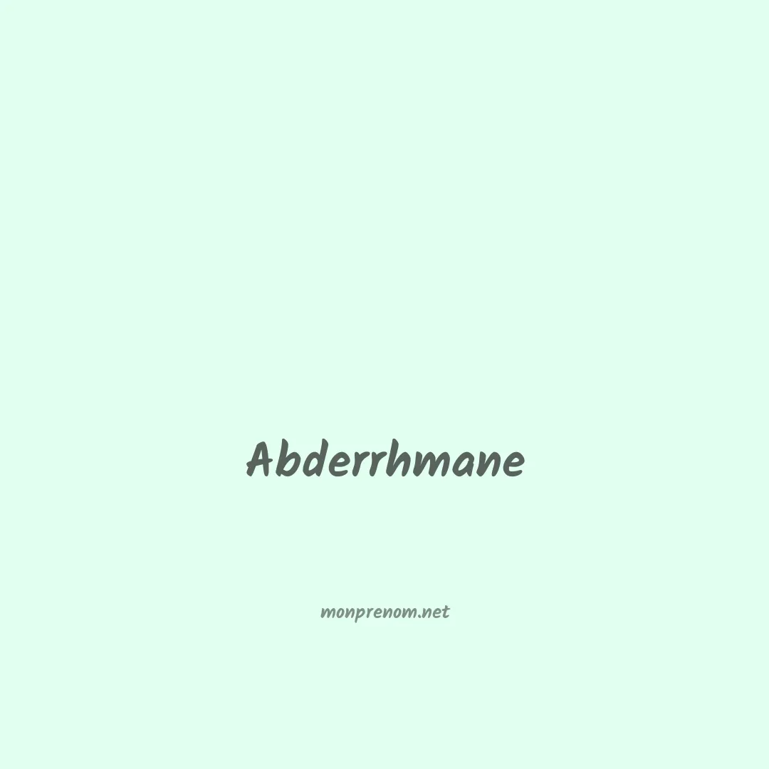 Abderrhmane en chinois