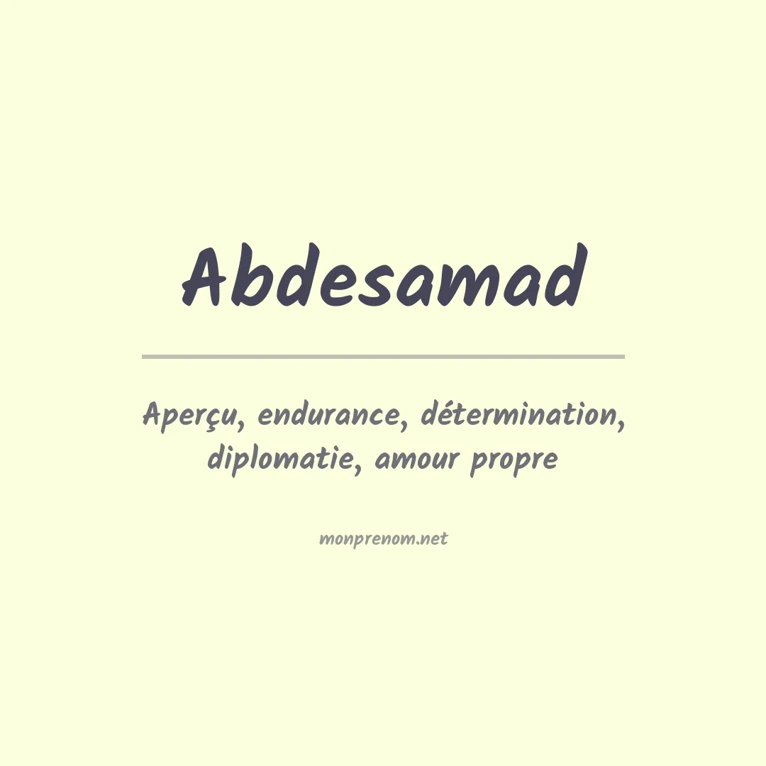Prénom Abdesamad