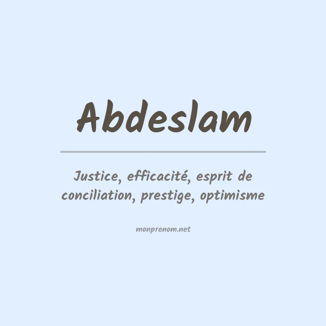 Prénom Abdeslam
