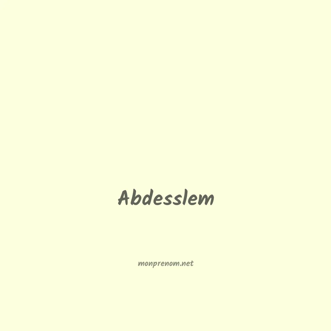Abdesslem en chinois