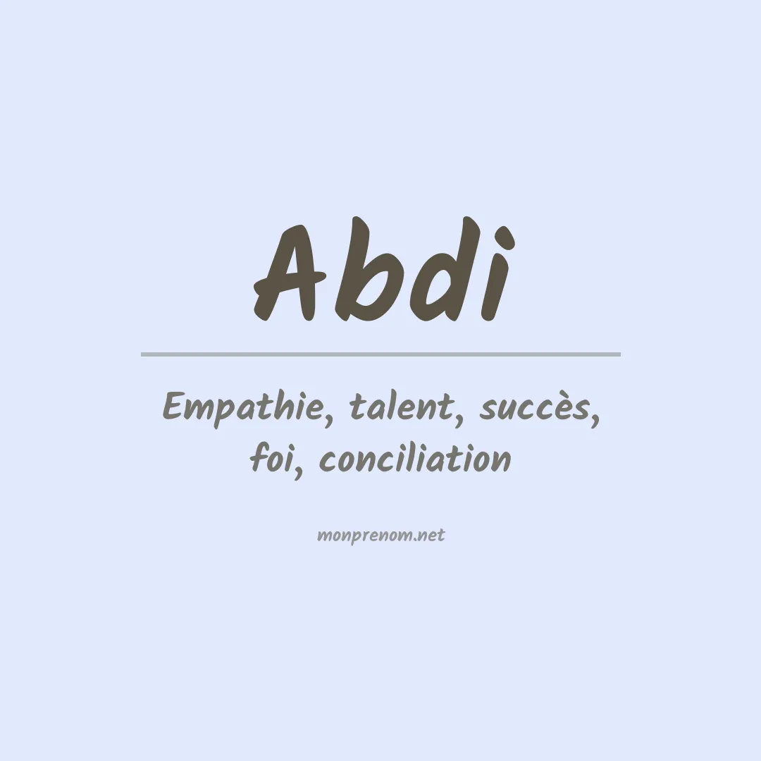Prénom Abdi