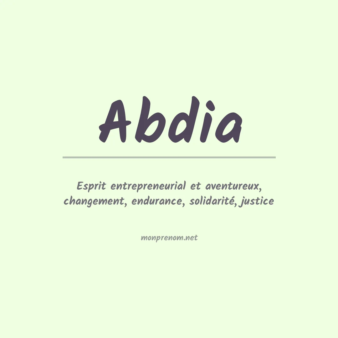 Prénom Abdia