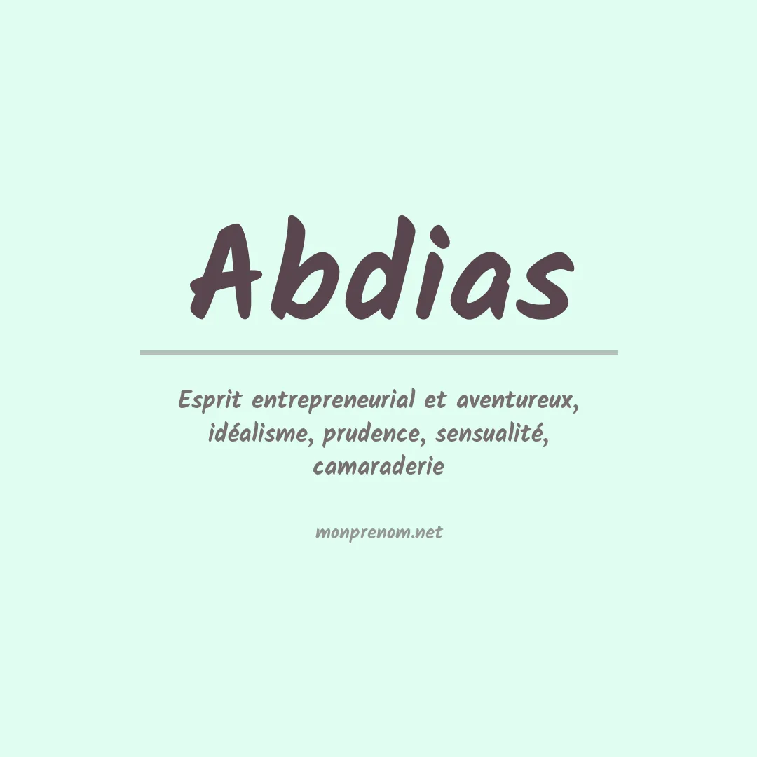 Signification du prénom Abdias