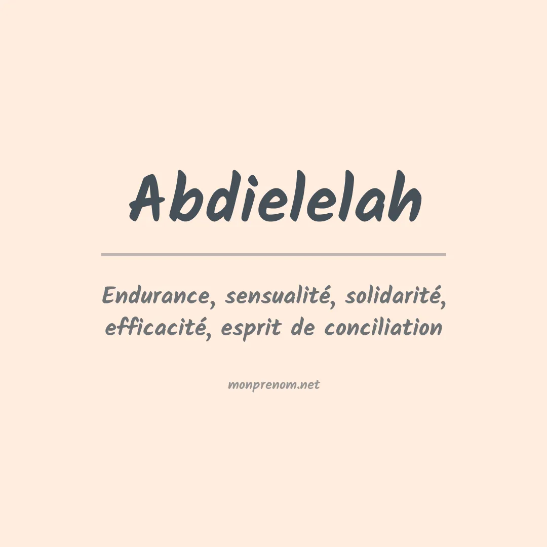 Prénom Abdielelah