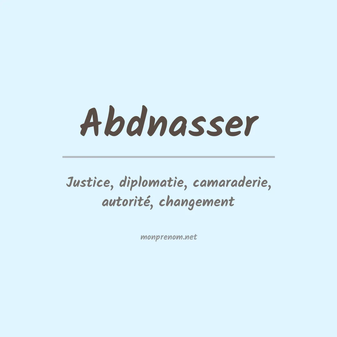 Signification du prénom Abdnasser