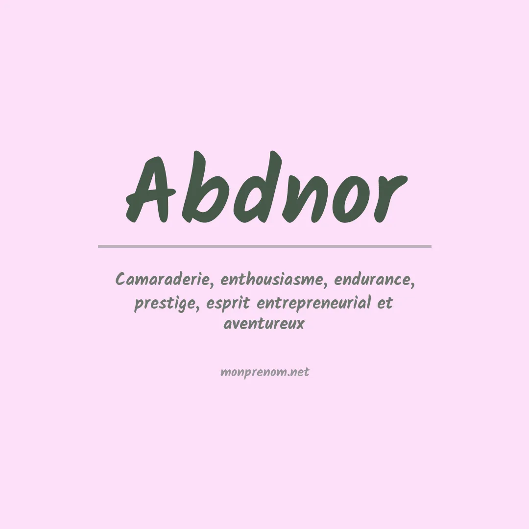 Prénom Abdnor