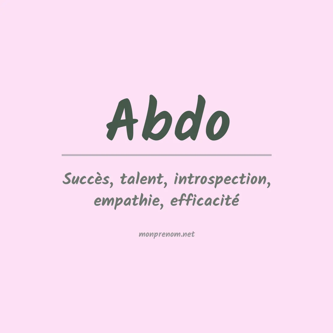 Prénom Abdo