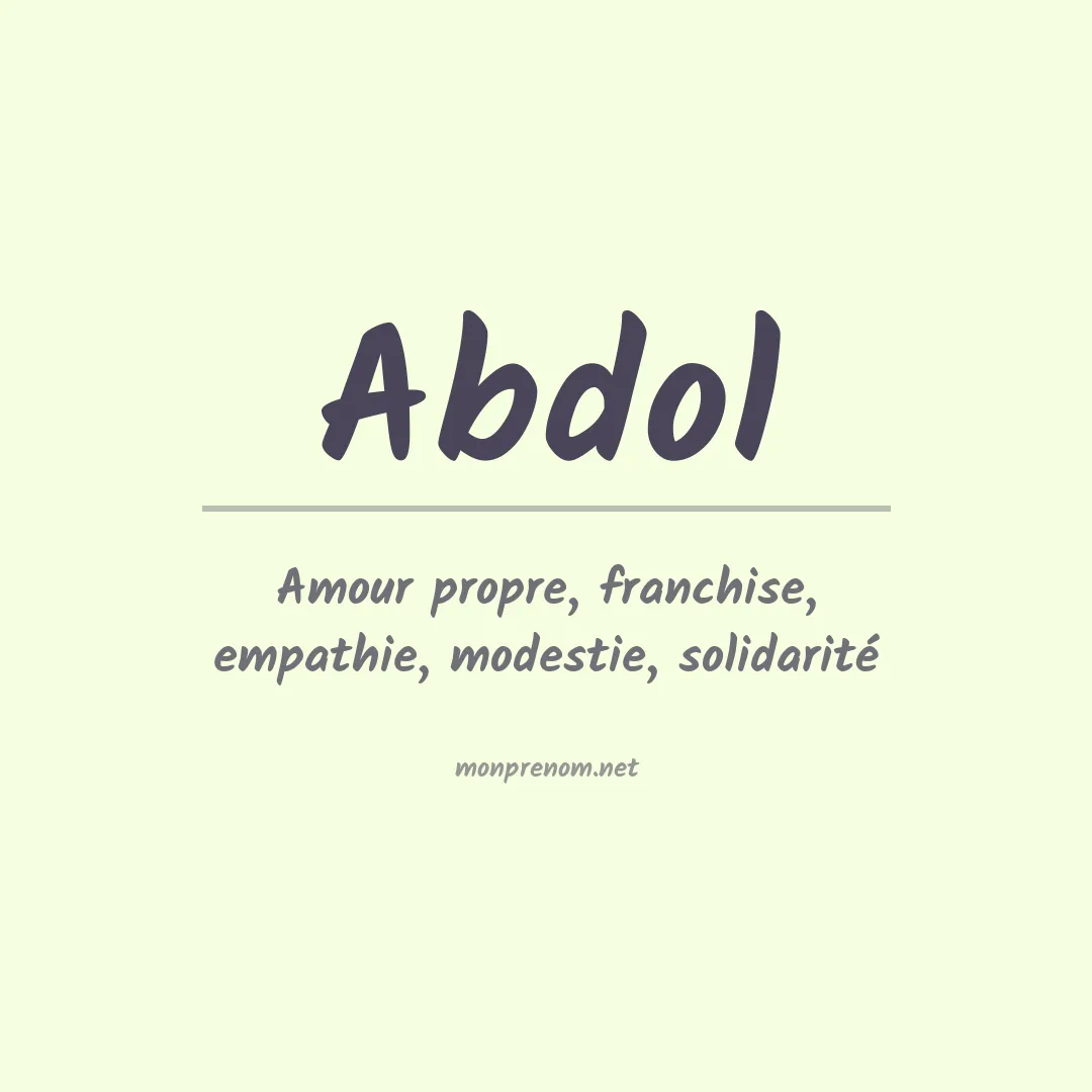 Prénom Abdol