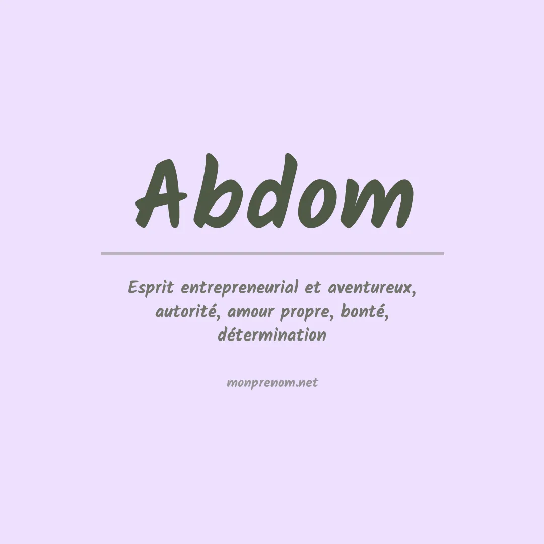 Prénom Abdom