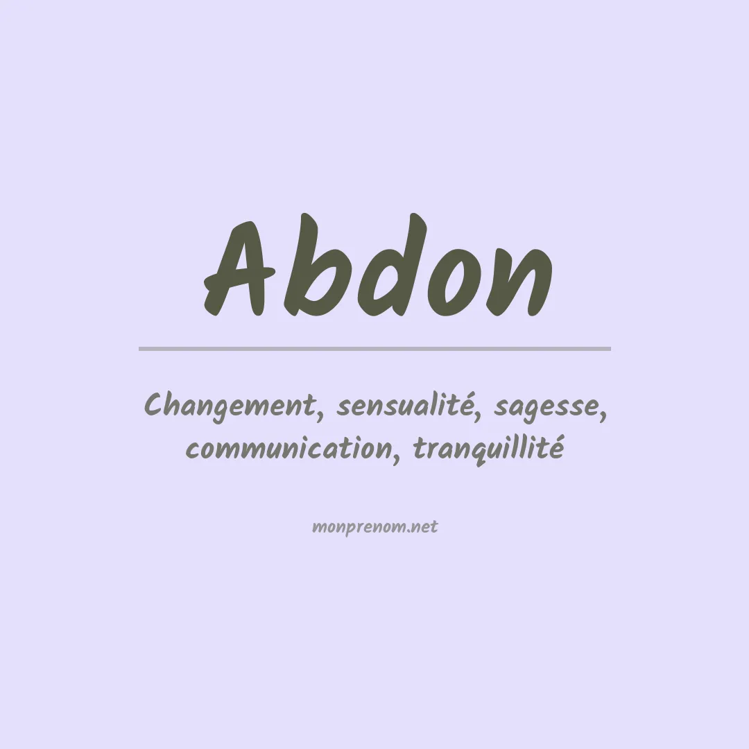 Prénom Abdon