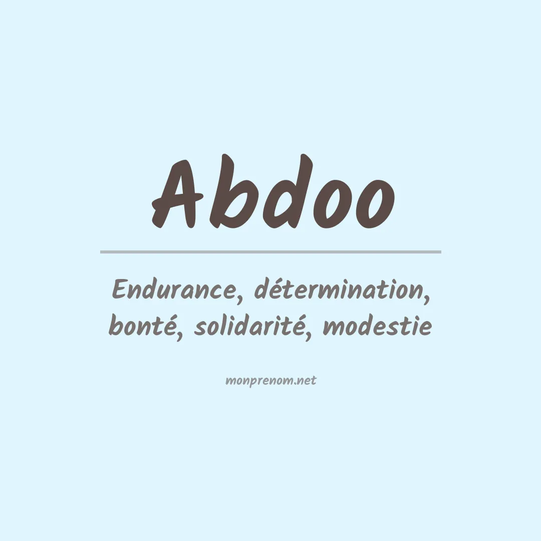 Prénom Abdoo