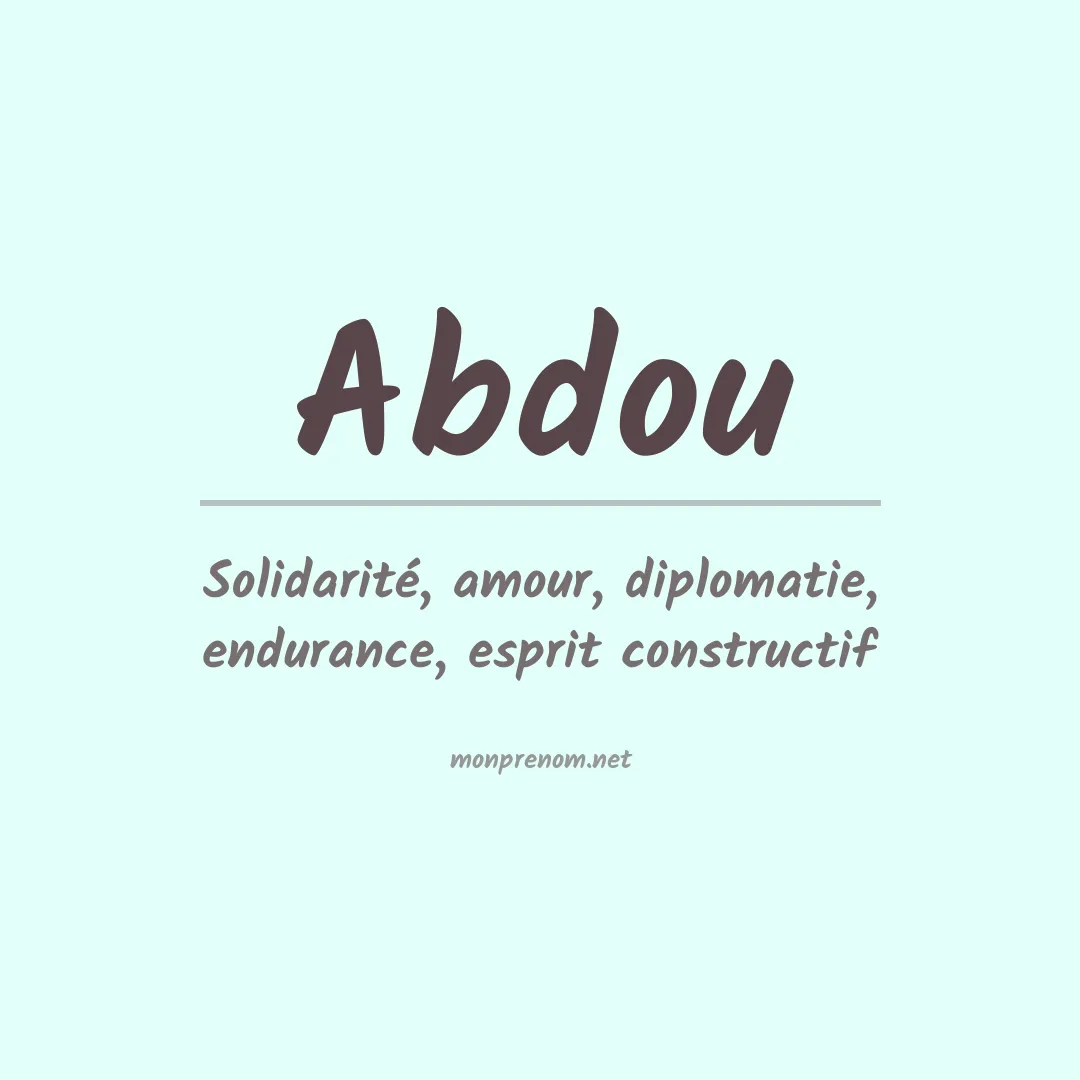 Prénom Abdou