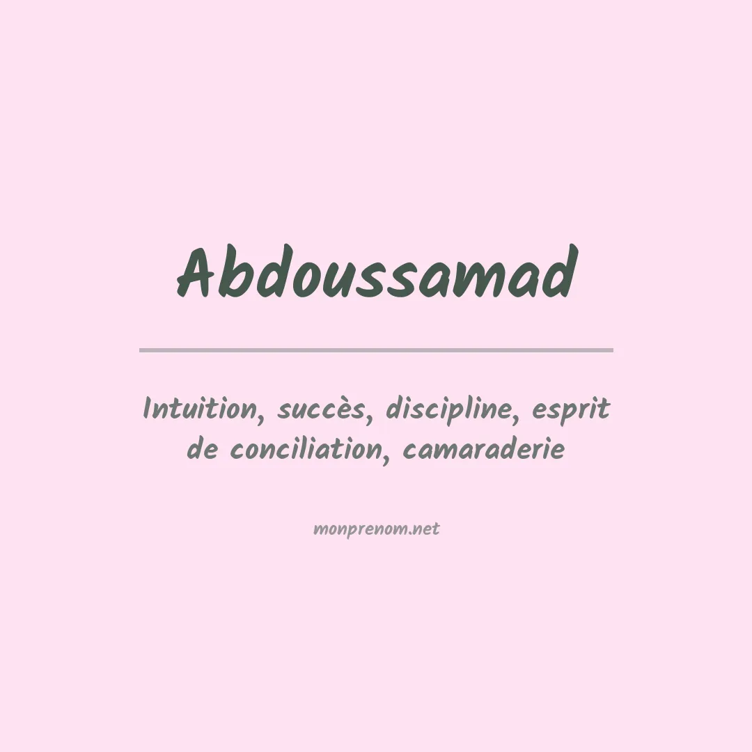 Prénom Abdoussamad
