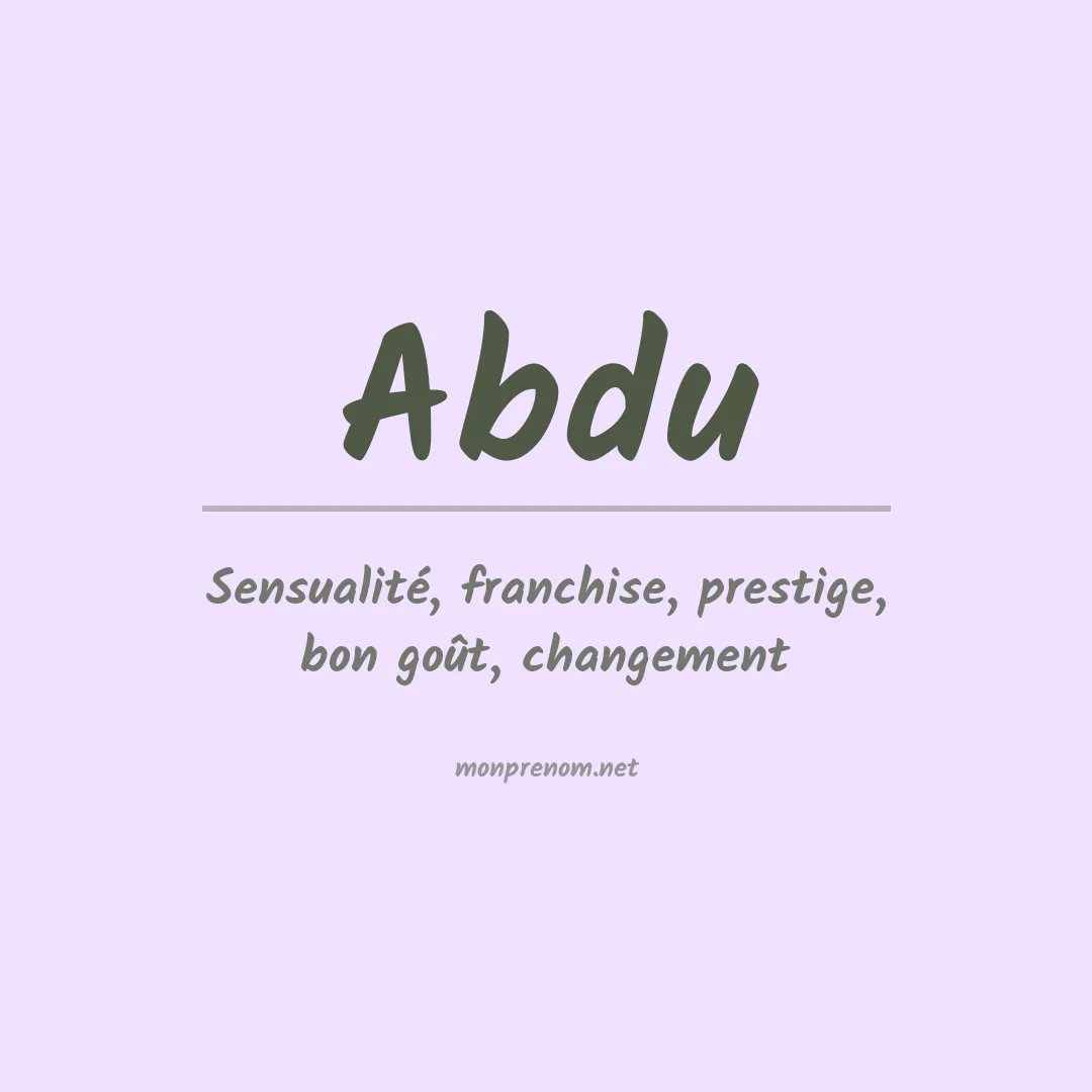 Prénom Abdu