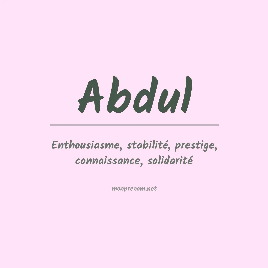 Prénom Abdul