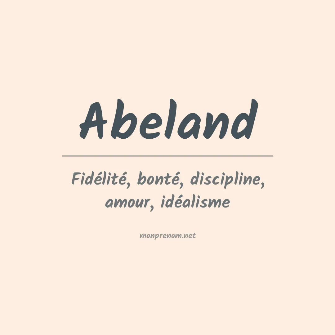Signification du prénom Abeland