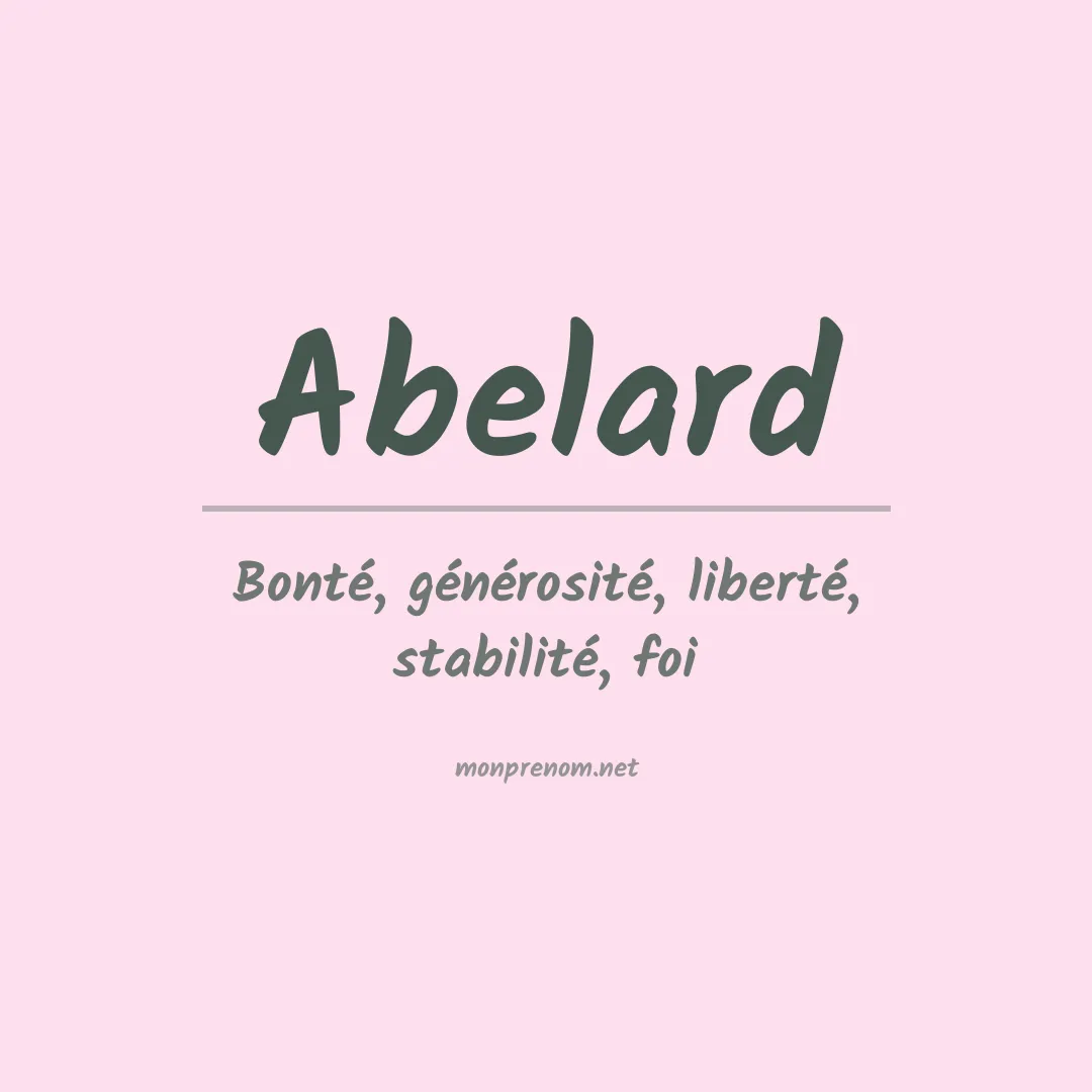 Signification du prénom Abelard