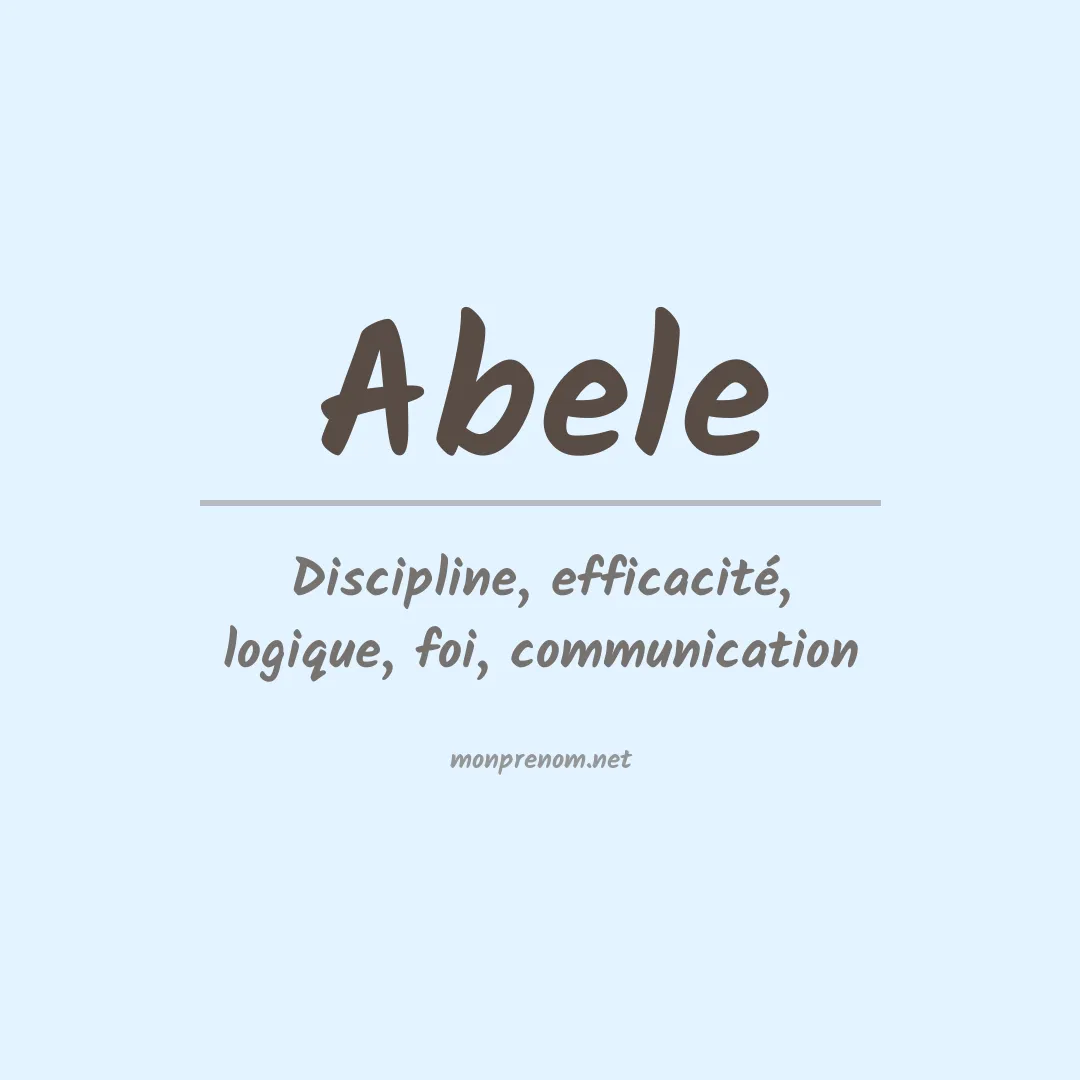 Prénom Abele
