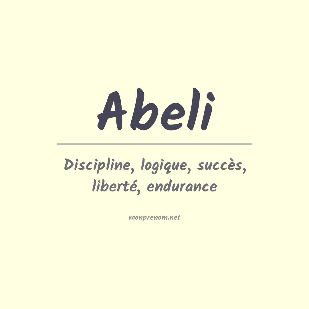 Prénom Abeli