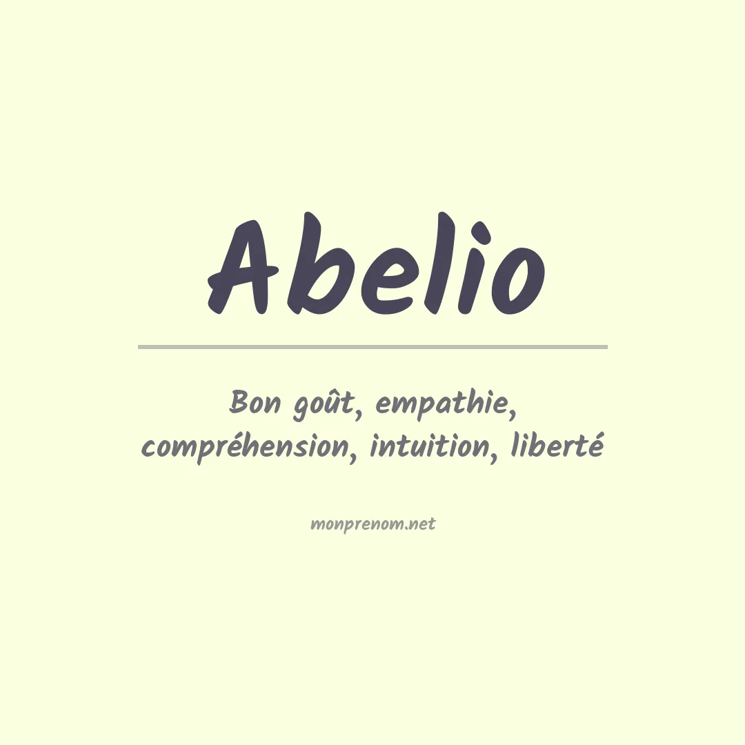 Prénom Abelio