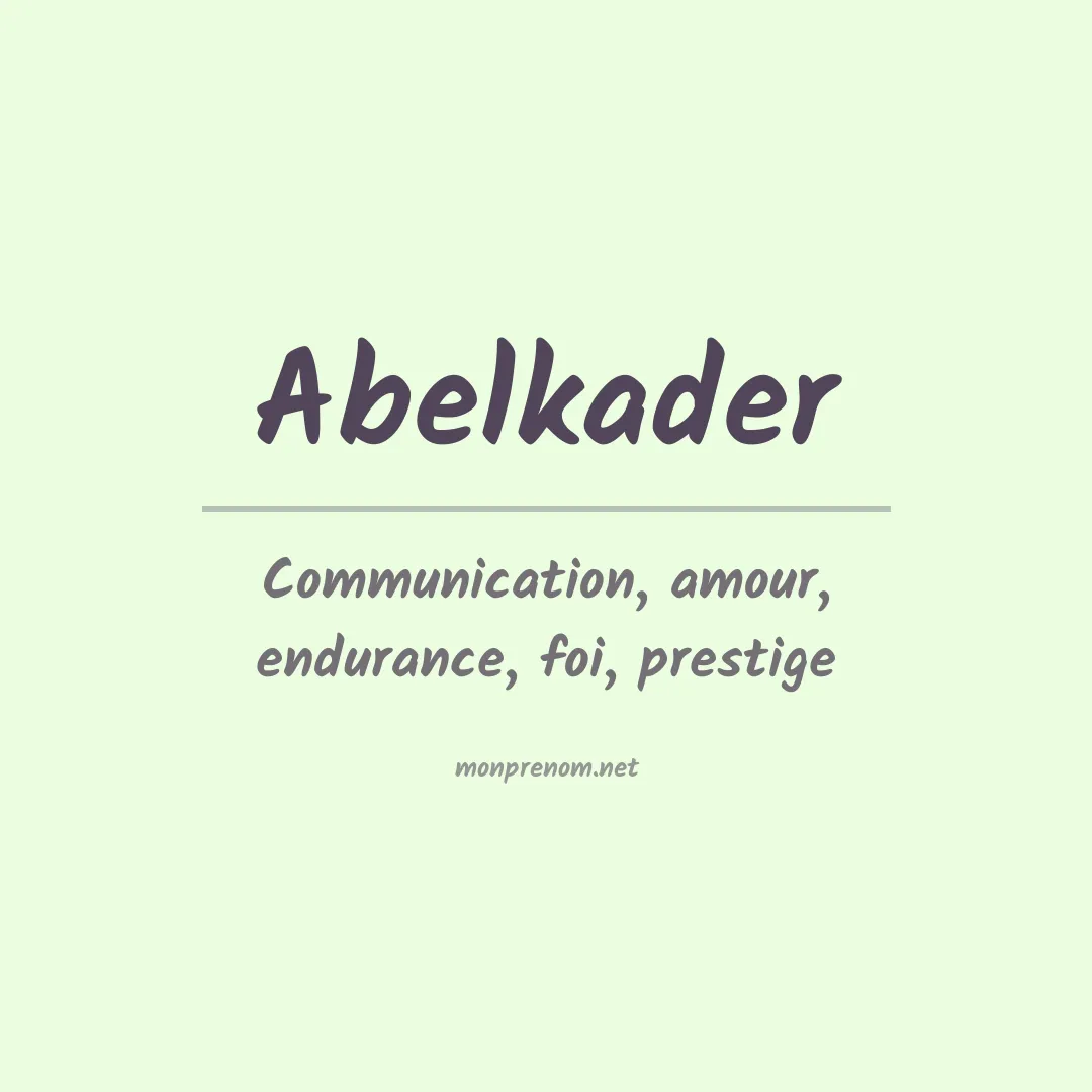 Prénom Abelkader