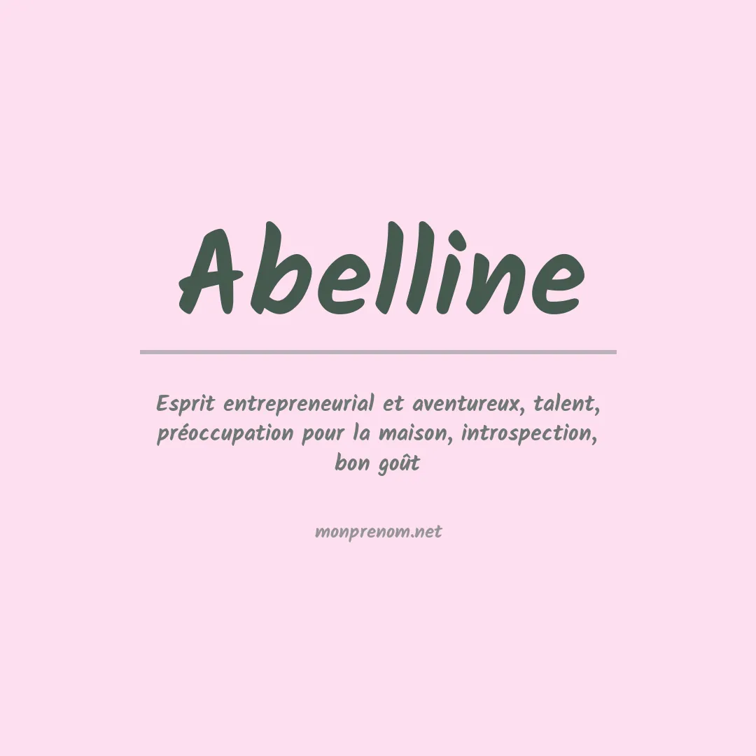 Signification du prénom Abelline