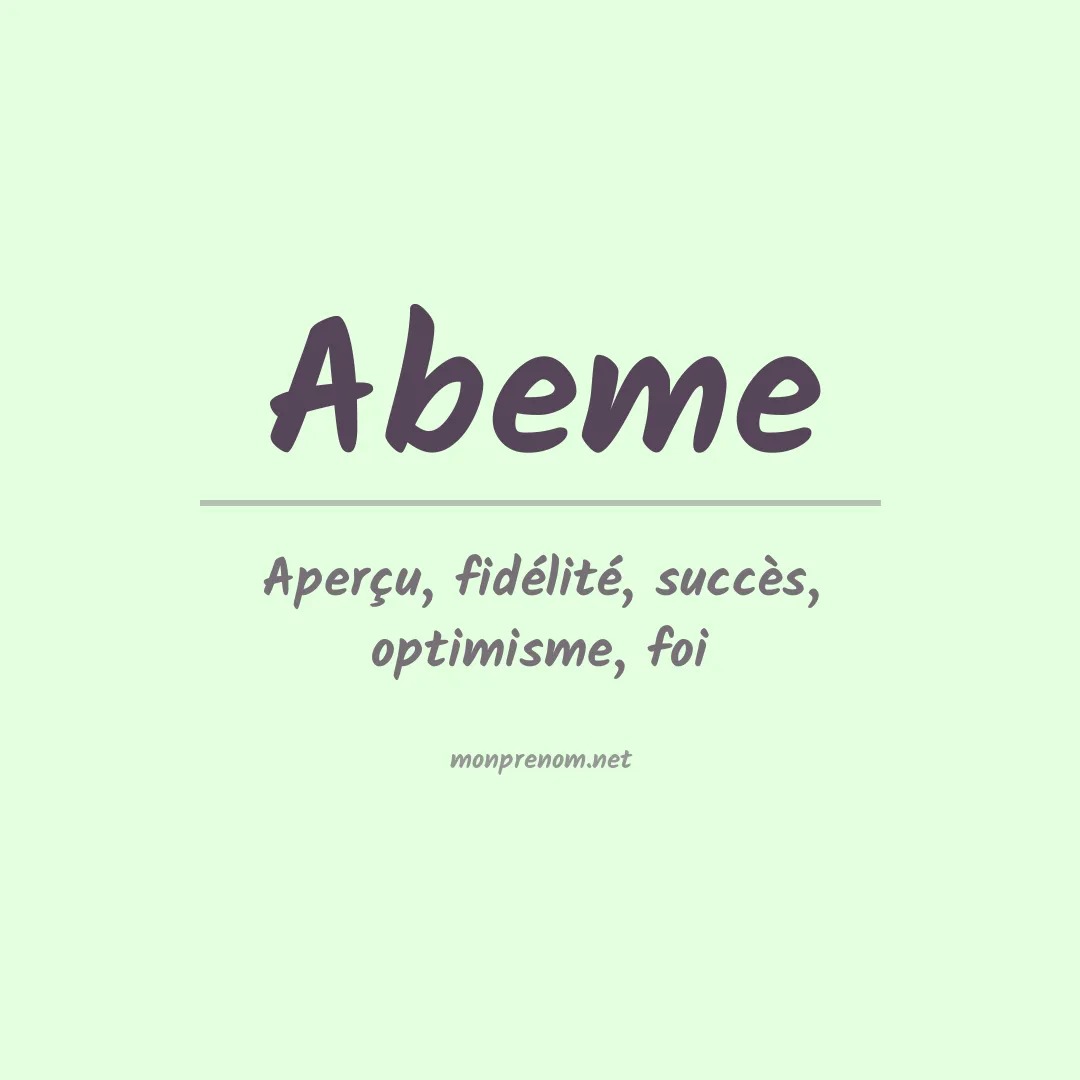 Signification du prénom Abeme