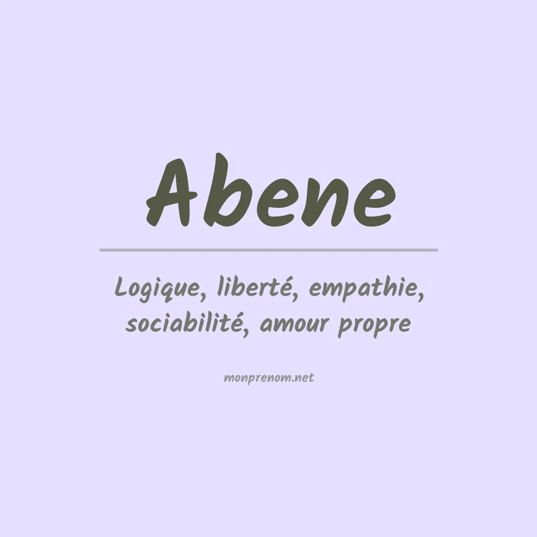 Prénom Abene