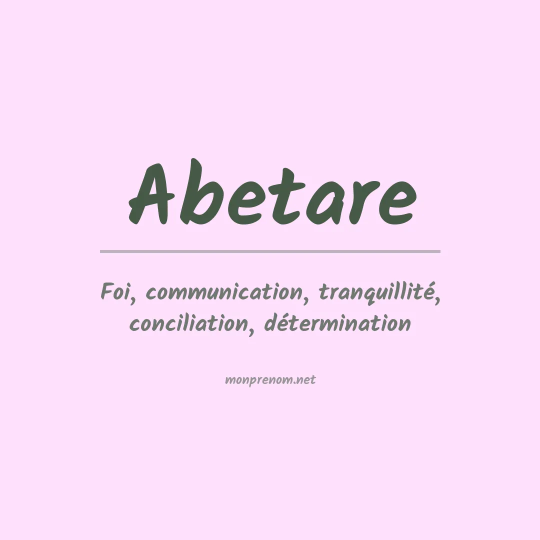 Prénom Abetare