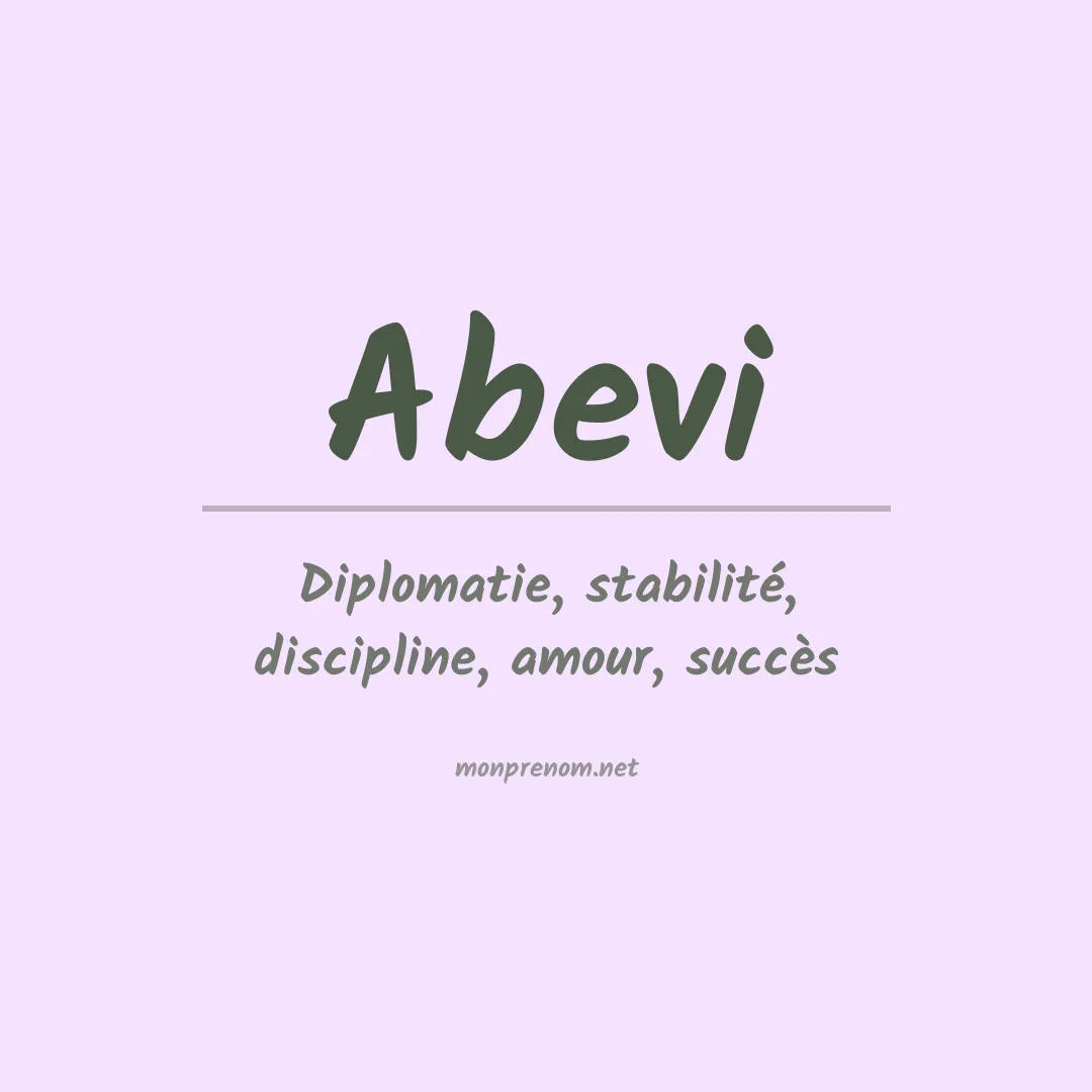 Signification du prénom Abevi