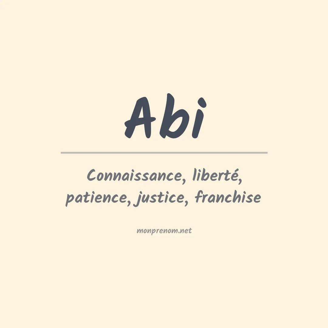 Prénom Abi