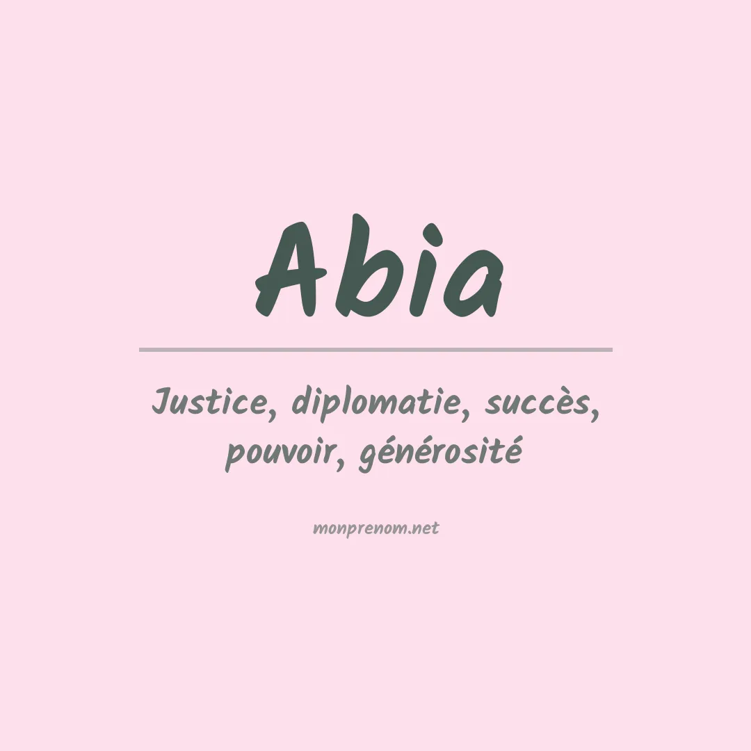 Prénom Abia
