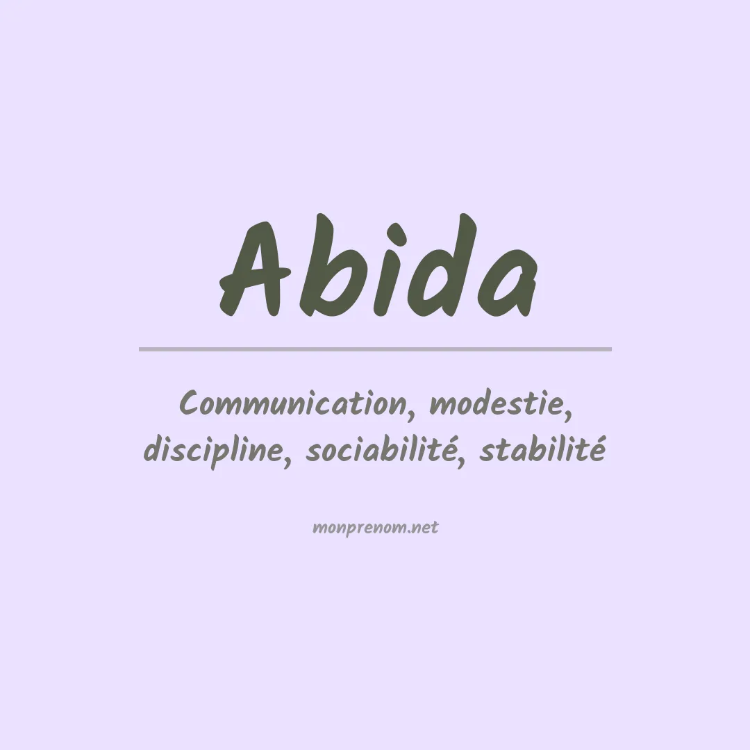 Prénom Abida
