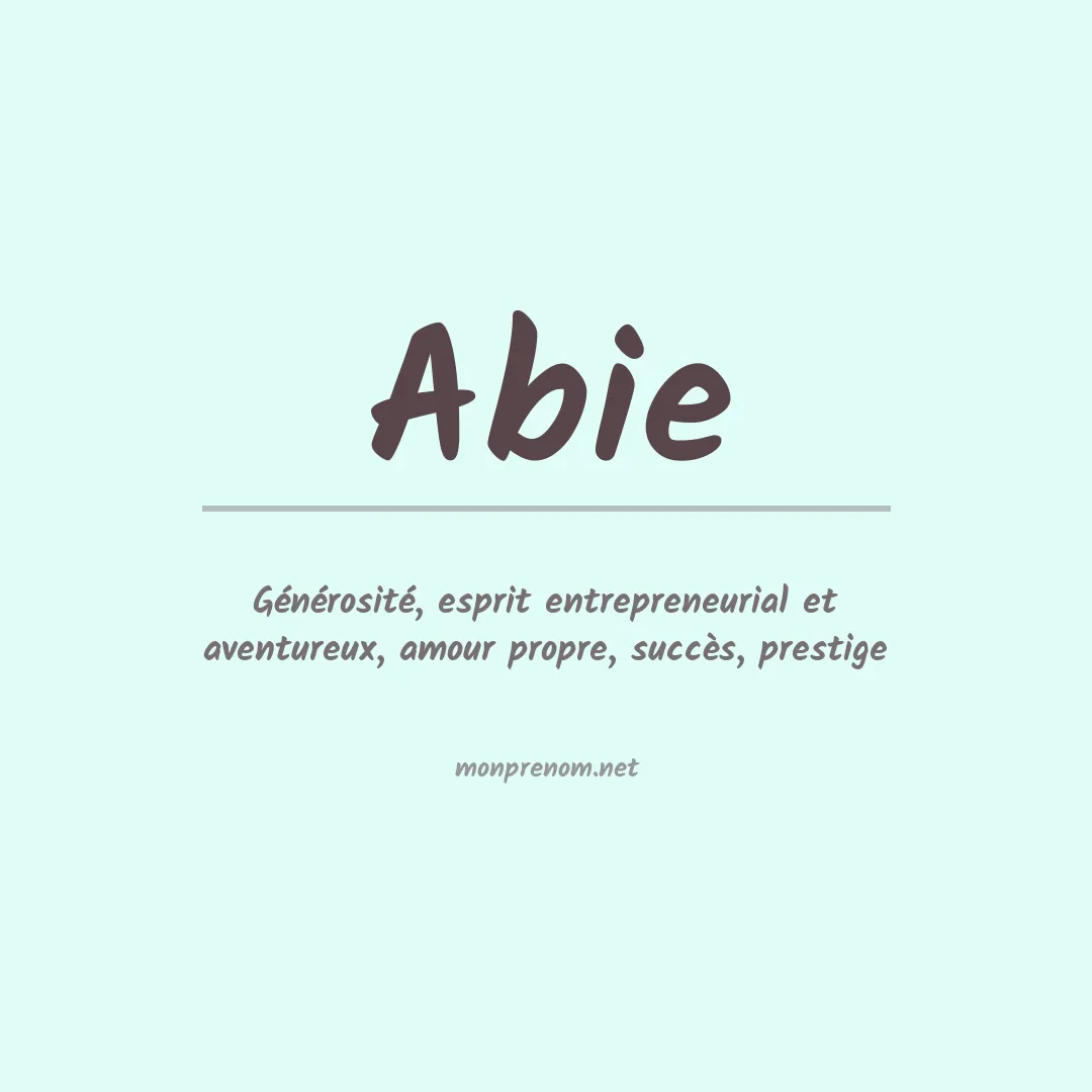 Signification du prénom Abie