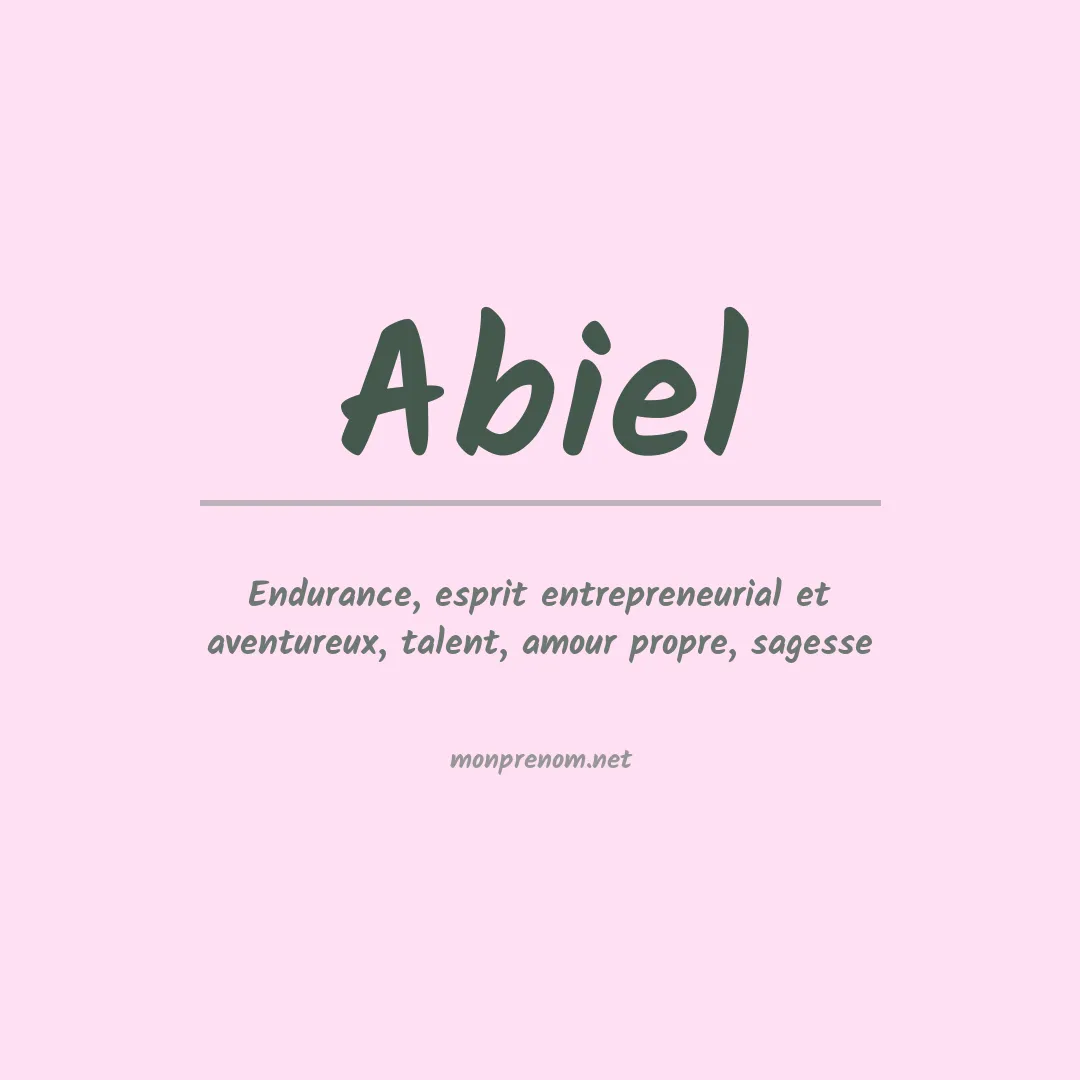 Prénom Abiel