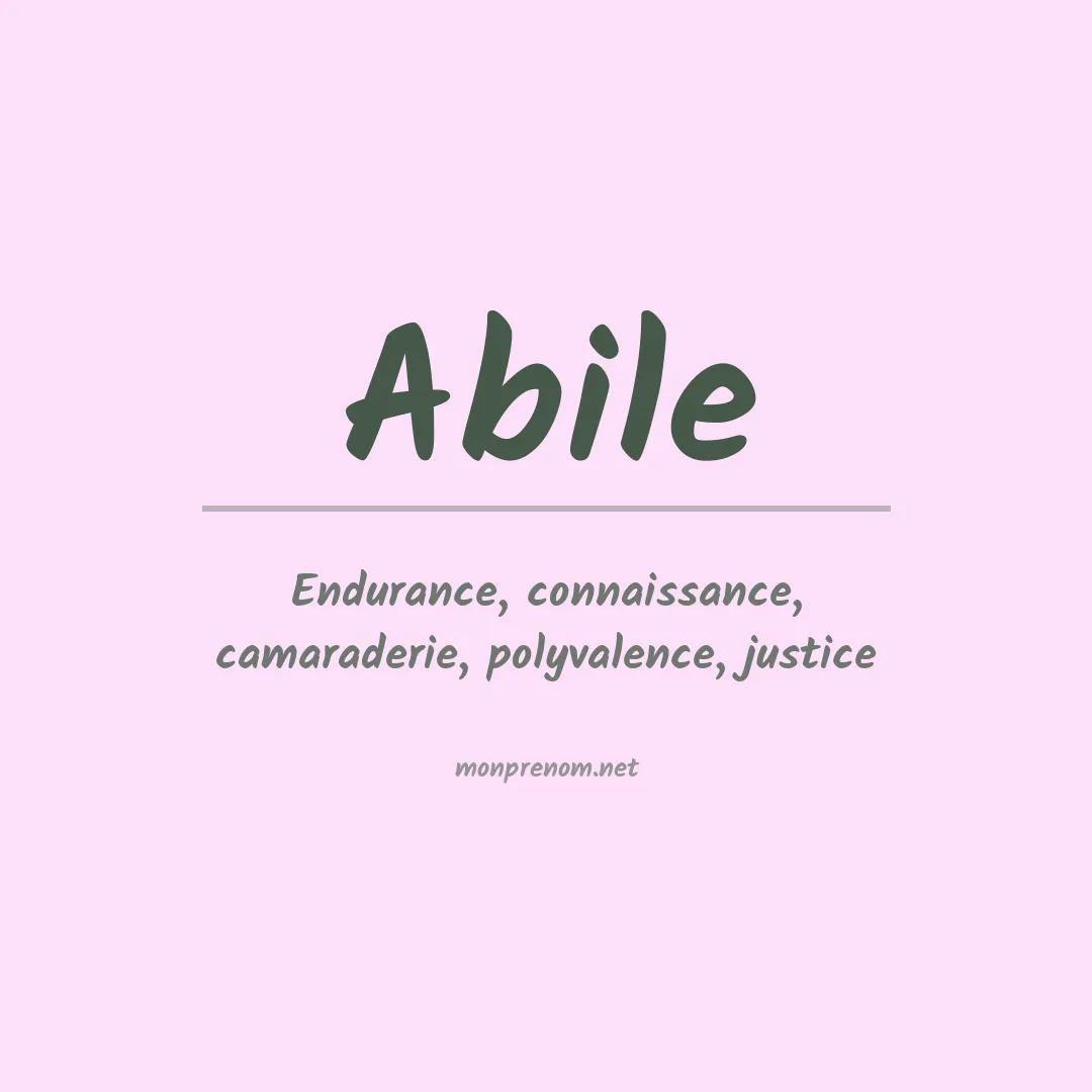 Prénom Abile