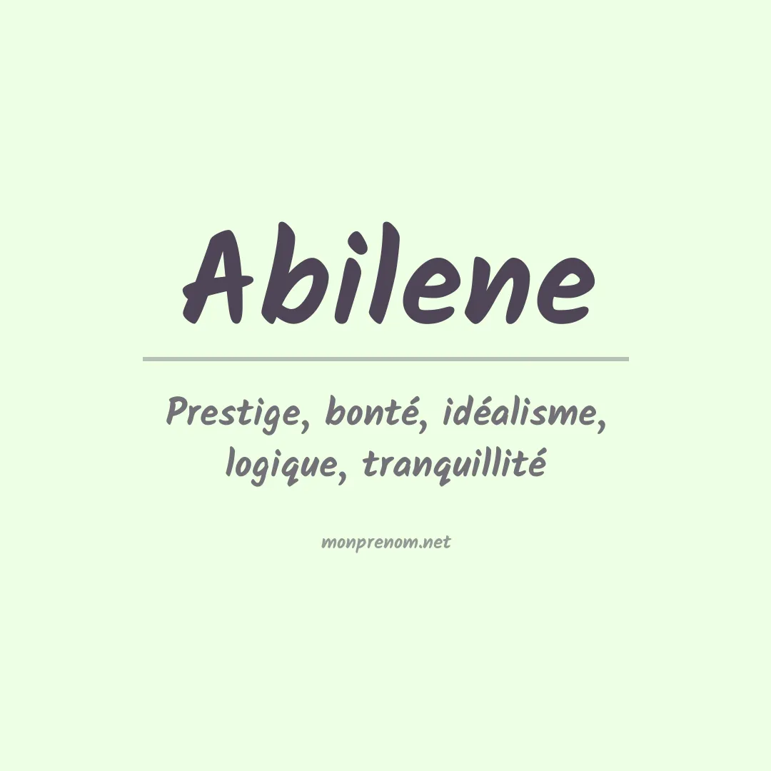 Prénom Abilene