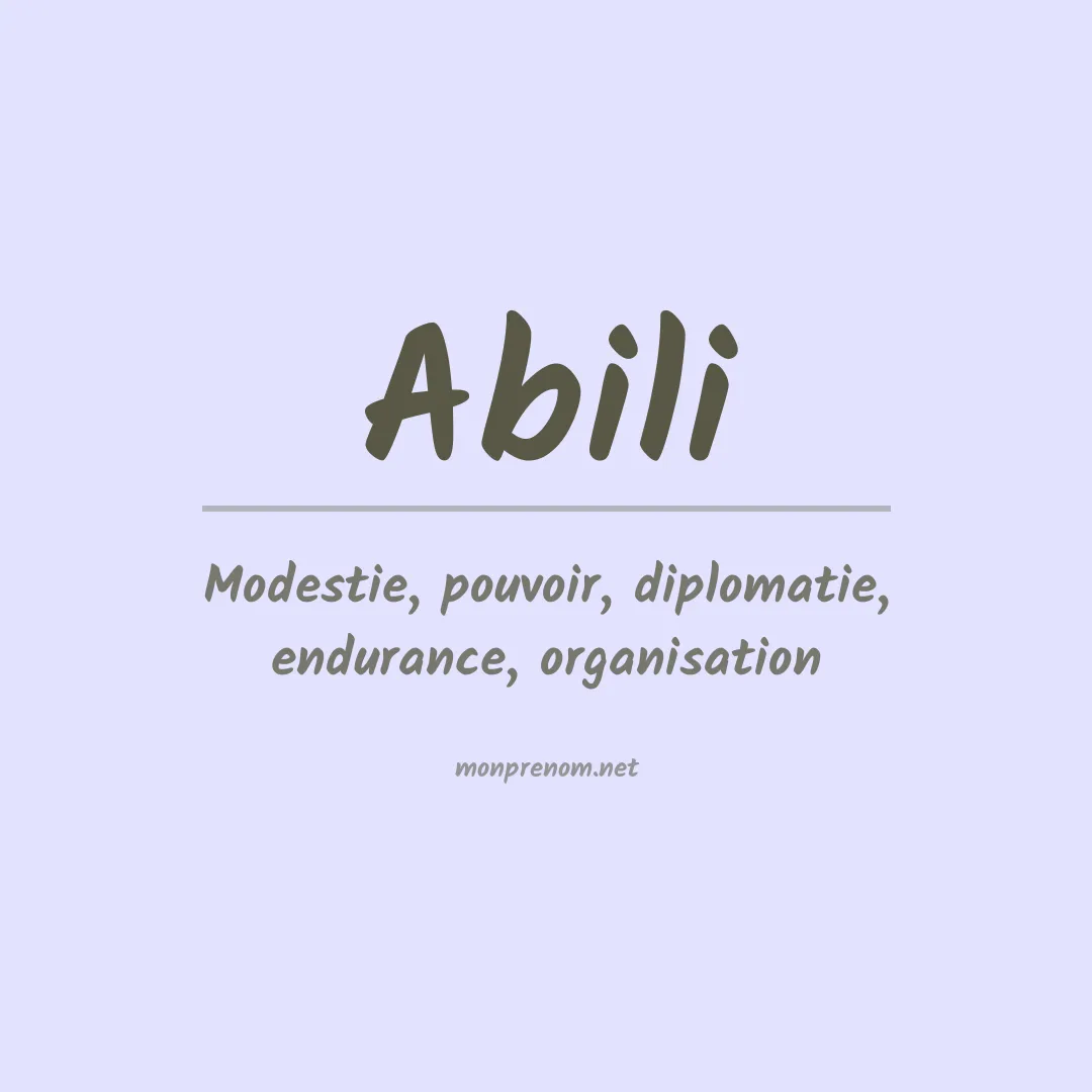 Prénom Abili