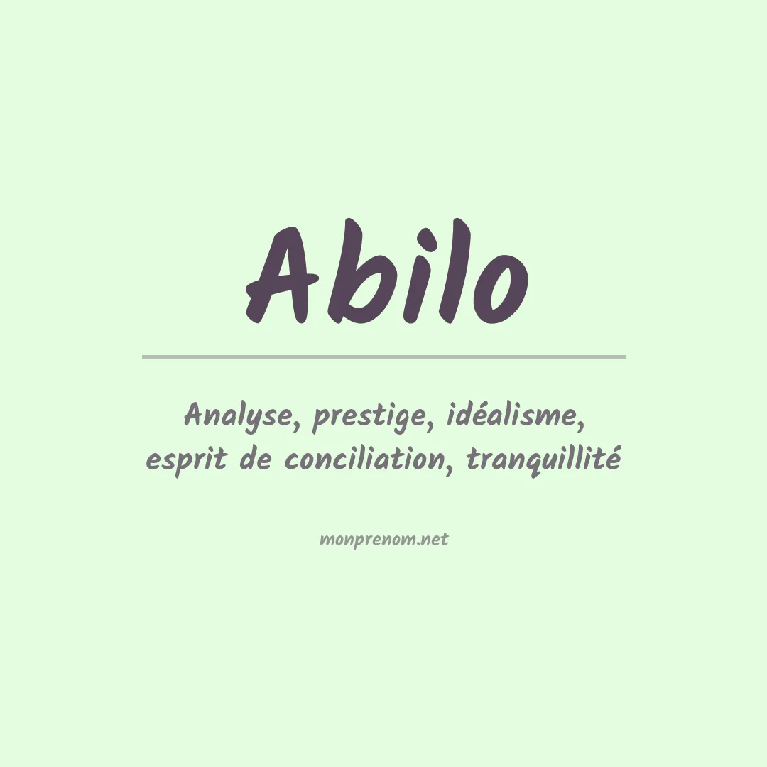 Prénom Abilo